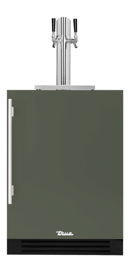 Undercounter Beverage Dispenser, Right Hinged, Olive, Chrome Hardware TUR24DDROPCDSK238H02