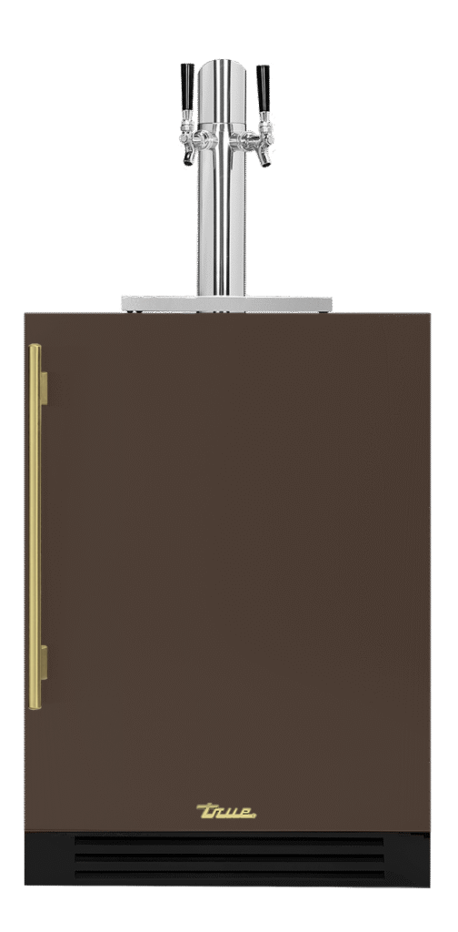 Undercounter Beverage Dispenser, Right Hinged, Espresso, Brass Hardware TUR24DDROPCDSK305H01