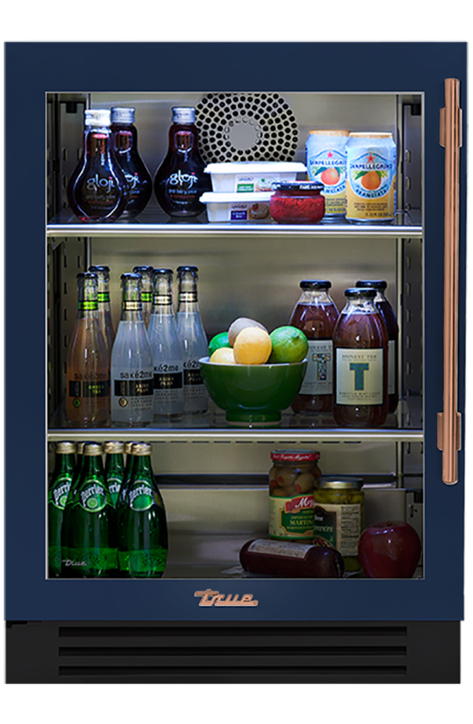 Undercounter Refrigerator, Left Hinged, Cobalt, Copper Hardware TUR24LOGCDSK078H03