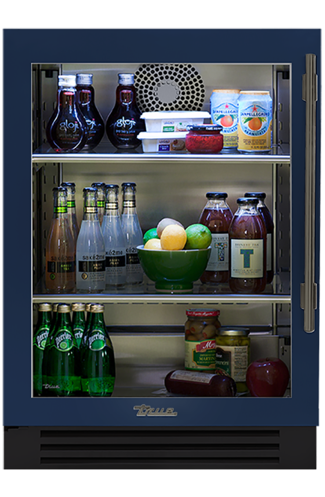 Undercounter Refrigerator, Left Hinged, Cobalt, Pewter Hardware TUR24LOGCDSK078H05