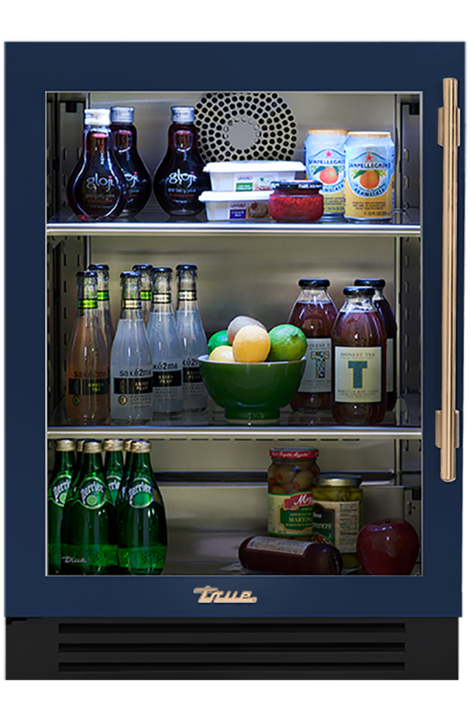 Undercounter Refrigerator, Left Hinged, Cobalt, Gold Hardware TUR24LOGCDSK078H08