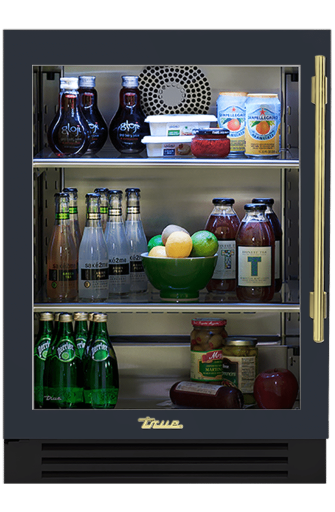 Undercounter Refrigerator, Left Hinged, Juniper, Brass Hardware TUR24LOGCDSK104H01