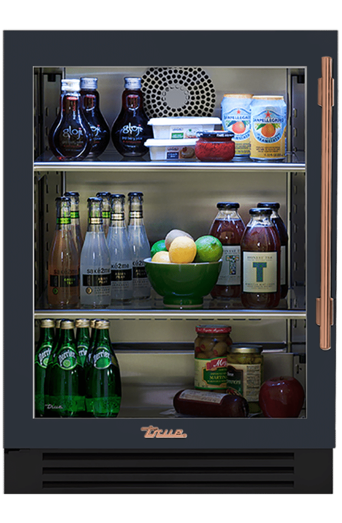 Undercounter Refrigerator, Left Hinged, Juniper, Copper Hardware TUR24LOGCDSK104H03