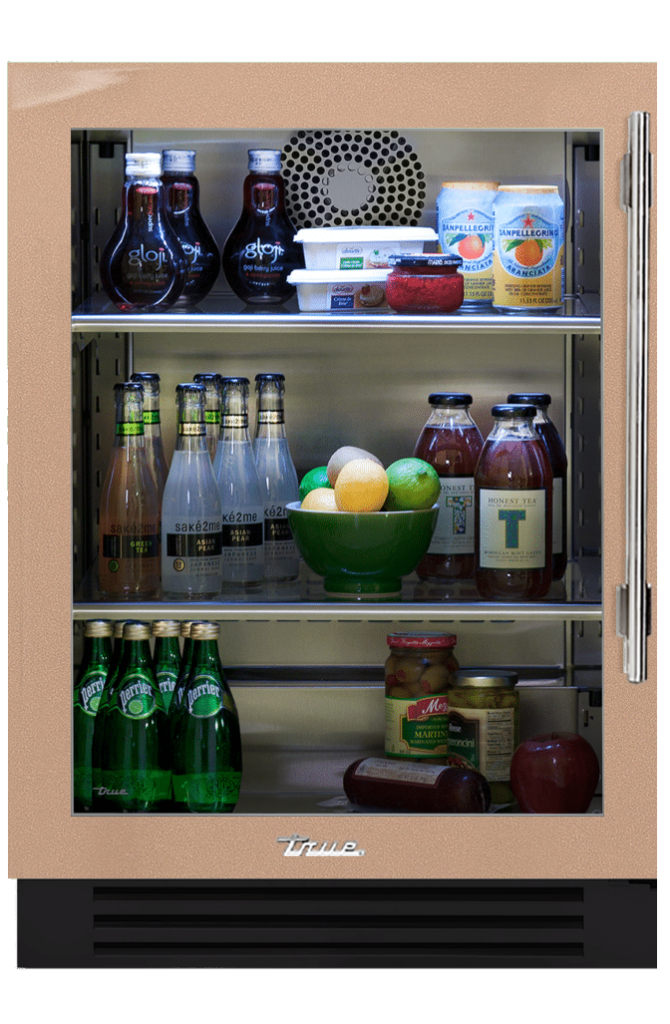 Undercounter Refrigerator, Left Hinged, Champagne, Chrome Hardware TUR24LOGCDSK179H02