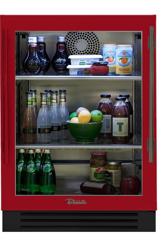 Undercounter Refrigerator, Left Hinged, Crimson, Pewter Hardware TUR24LOGCDSK193H05