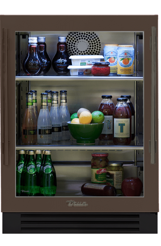Undercounter Refrigerator, Left Hinged, Espresso, Pewter Hardware TUR24LOGCDSK305H05