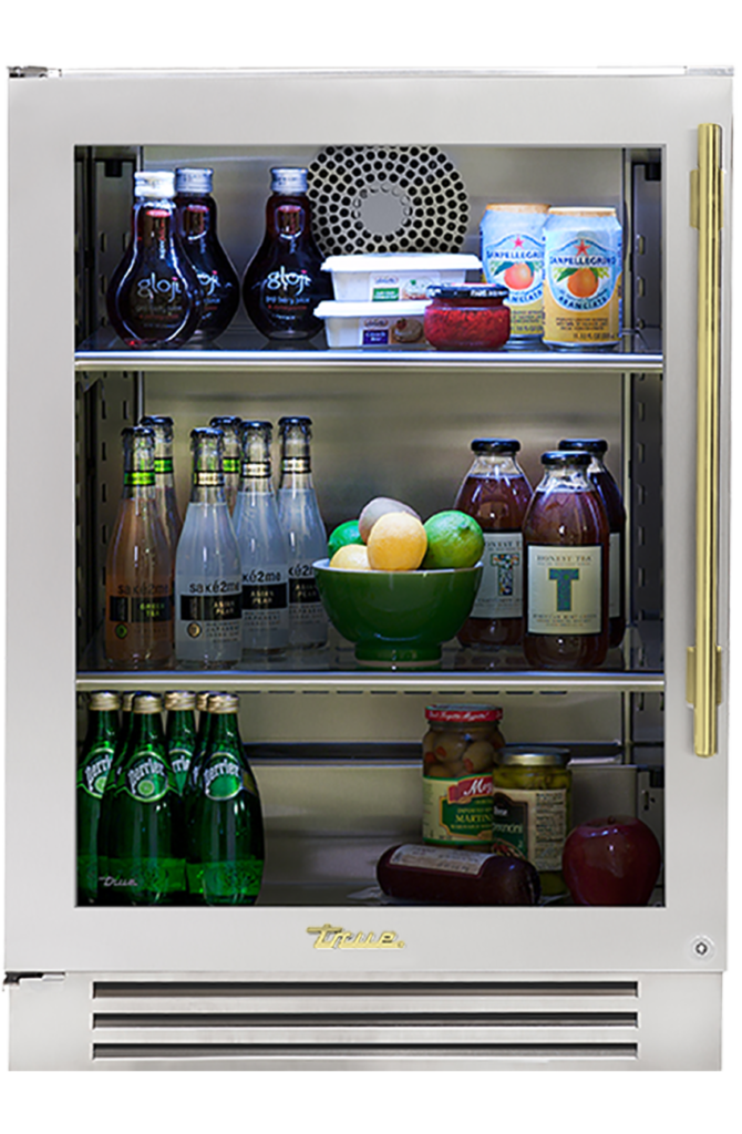 Undercounter Refrigerator, Left Hinged, Color Match, Brass Hardware TUR24LOGCDSKXXXH01