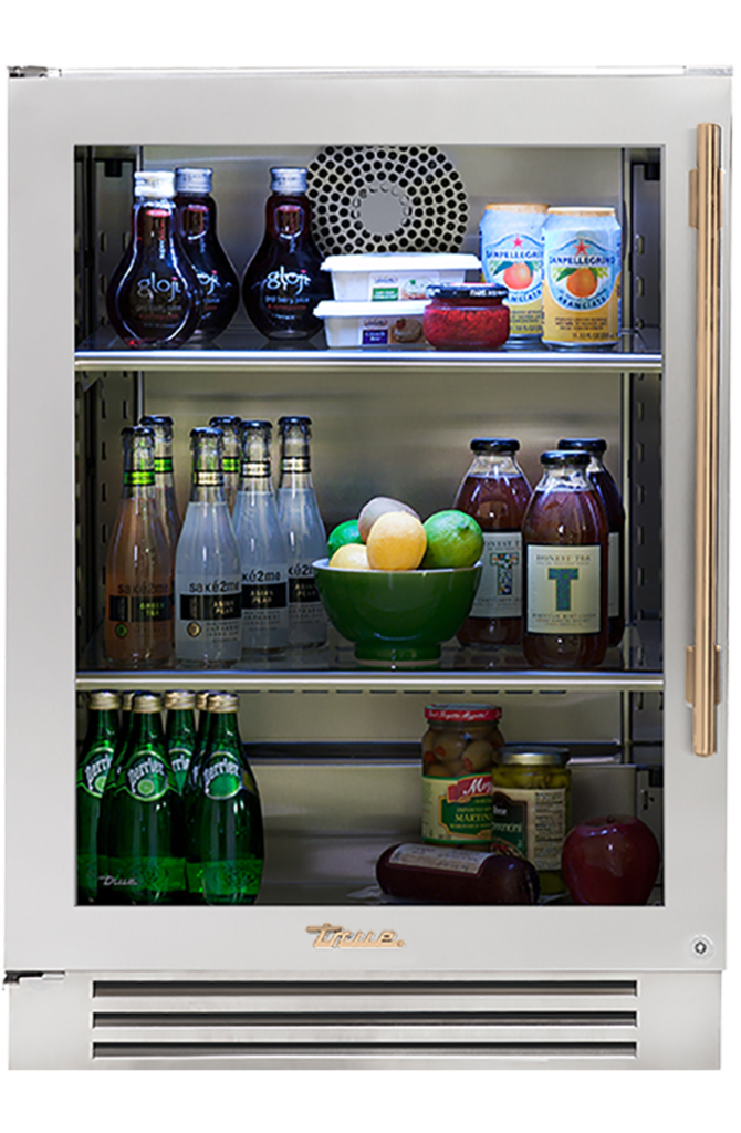 Undercounter Refrigerator, Left Hinged, Color Match, Gold Hardware TUR24LOGCDSKXXXH08