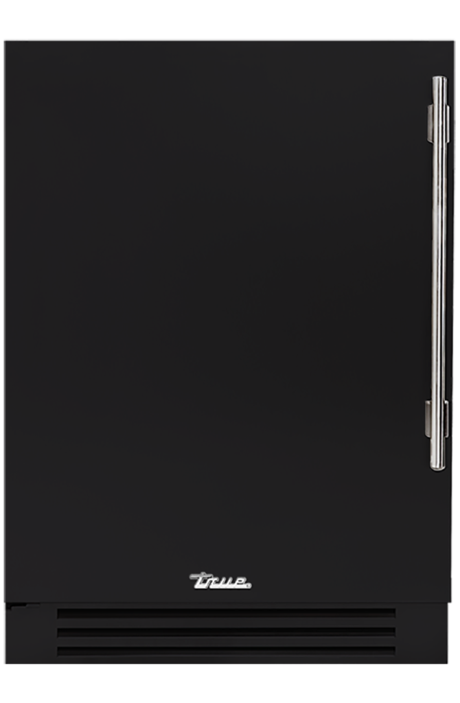 Undercounter Refrigerator, Left Hinged, Matte Black, Chrome Hardware TUR24LOPCDSK027H02