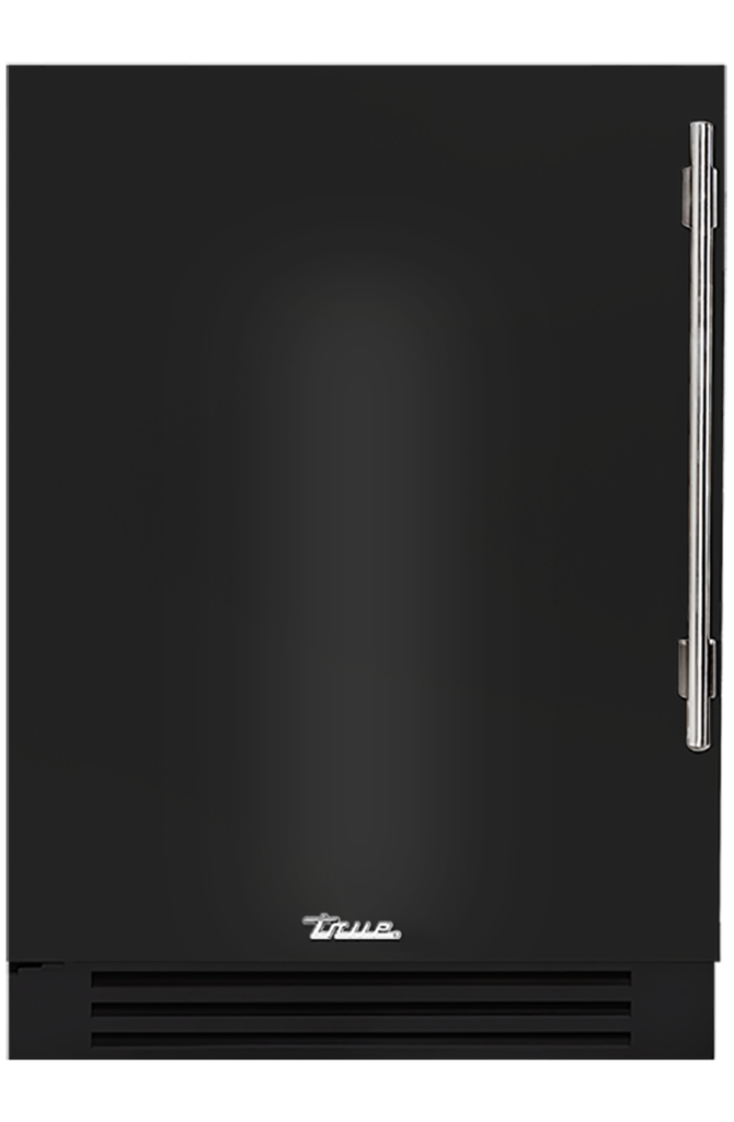 Undercounter Refrigerator, Left Hinged, Gloss Black, Chrome Hardware TUR24LOPCDSK044H02