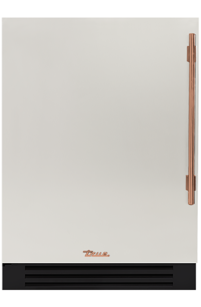 Undercounter Refrigerator, Left Hinged, Antique White, Copper Hardware TUR24LOPCDSK050H03