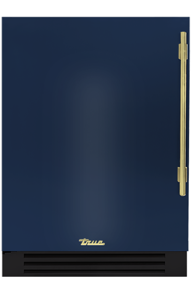 Undercounter Refrigerator, Left Hinged, Cobalt, Brass Hardware TUR24LOPCDSK078H01