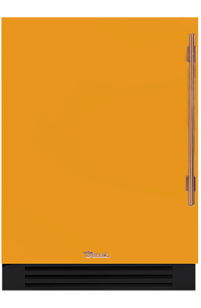 Undercounter Refrigerator, Left Hinged, Saffron, Copper Hardware TUR24LOPCDSK103H03