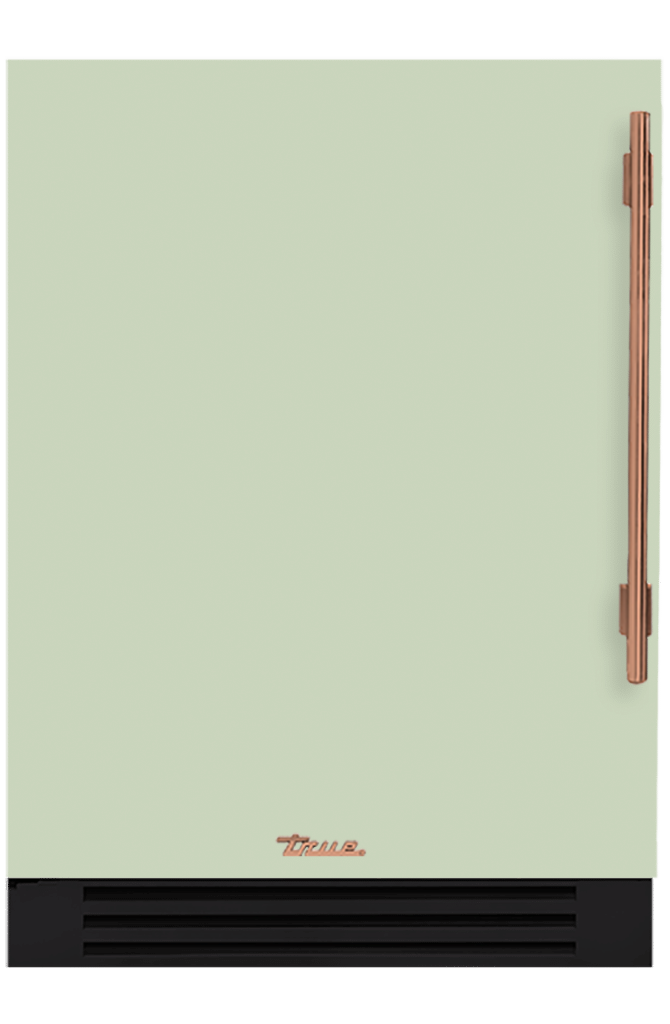 Undercounter Refrigerator, Left Hinged, Sage, Copper Hardware TUR24LOPCDSK129H03