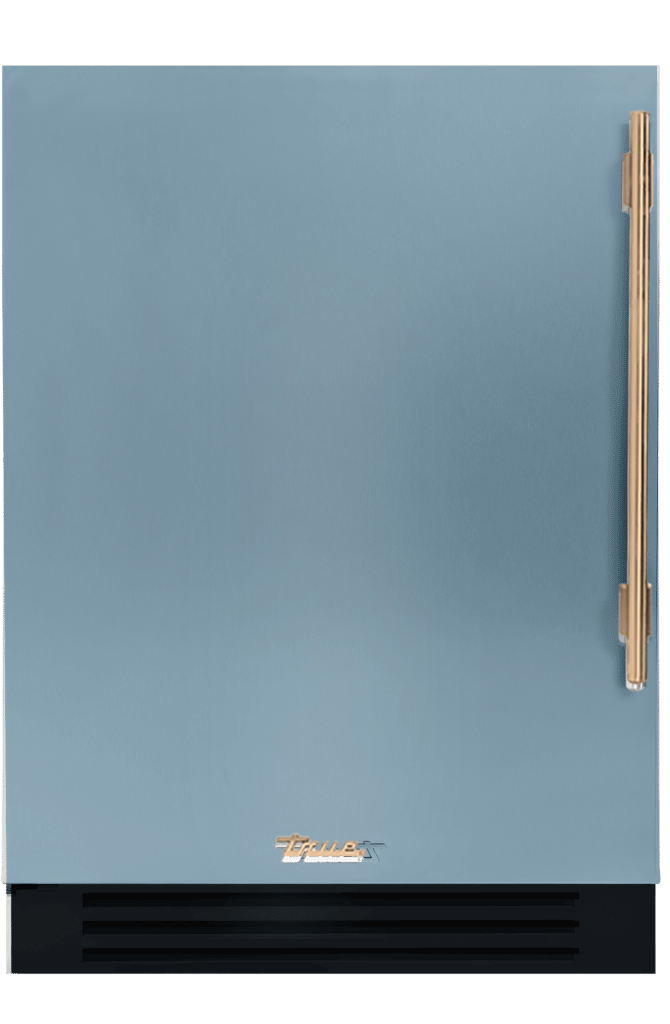 Undercounter Refrigerator, Left Hinged, Bluestone, Gold Hardware TUR24LOPCDSK152H08