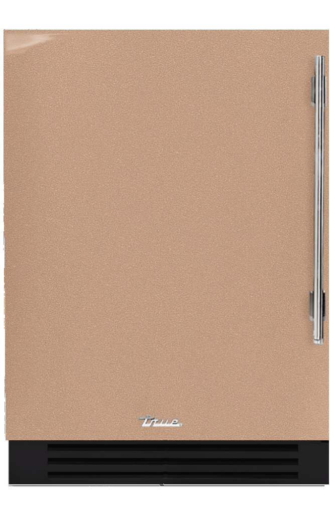 Undercounter Refrigerator, Left Hinged, Champagne, Chrome Hardware TUR24LOPCDSK179H02