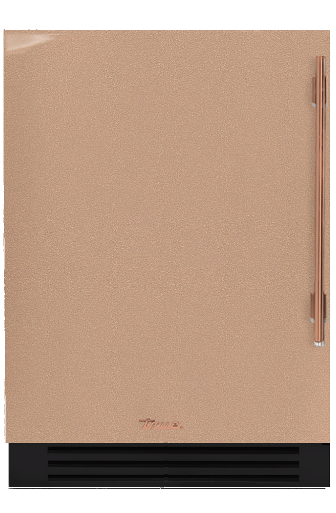 Undercounter Refrigerator, Left Hinged, Champagne, Copper Hardware TUR24LOPCDSK179H03