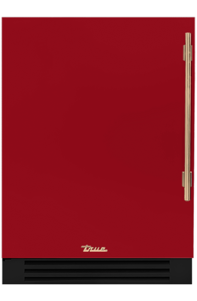 Undercounter Refrigerator, Left Hinged, Crimson, Gold Hardware TUR24LOPCDSK193H08