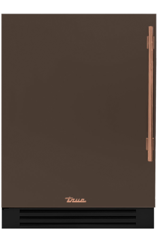 Undercounter Refrigerator, Left Hinged, Espresso, Copper Hardware TUR24LOPCDSK305H03