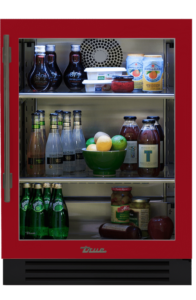 Undercounter Refrigerator, Right Hinged, Crimson, Pewter Hardware TUR24ROGCDSK193H05