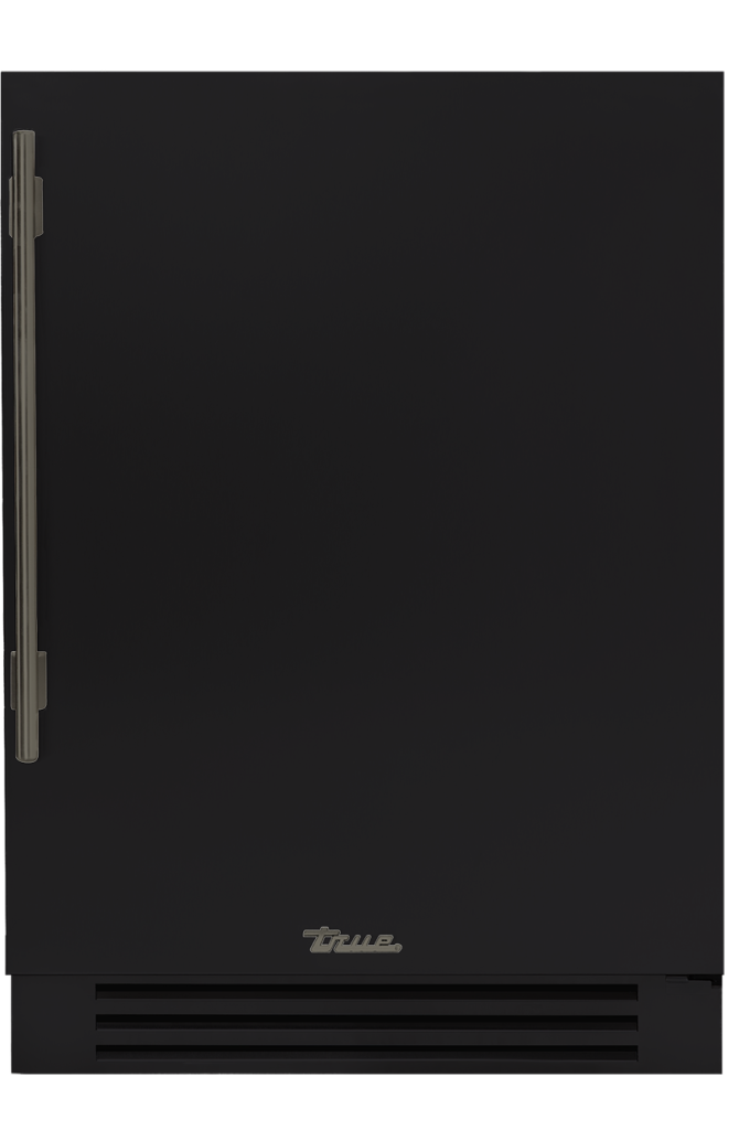 Undercounter Refrigerator, Right Hinged, Matte Black, Pewter Hardware TUR24ROPCDSK027H05
