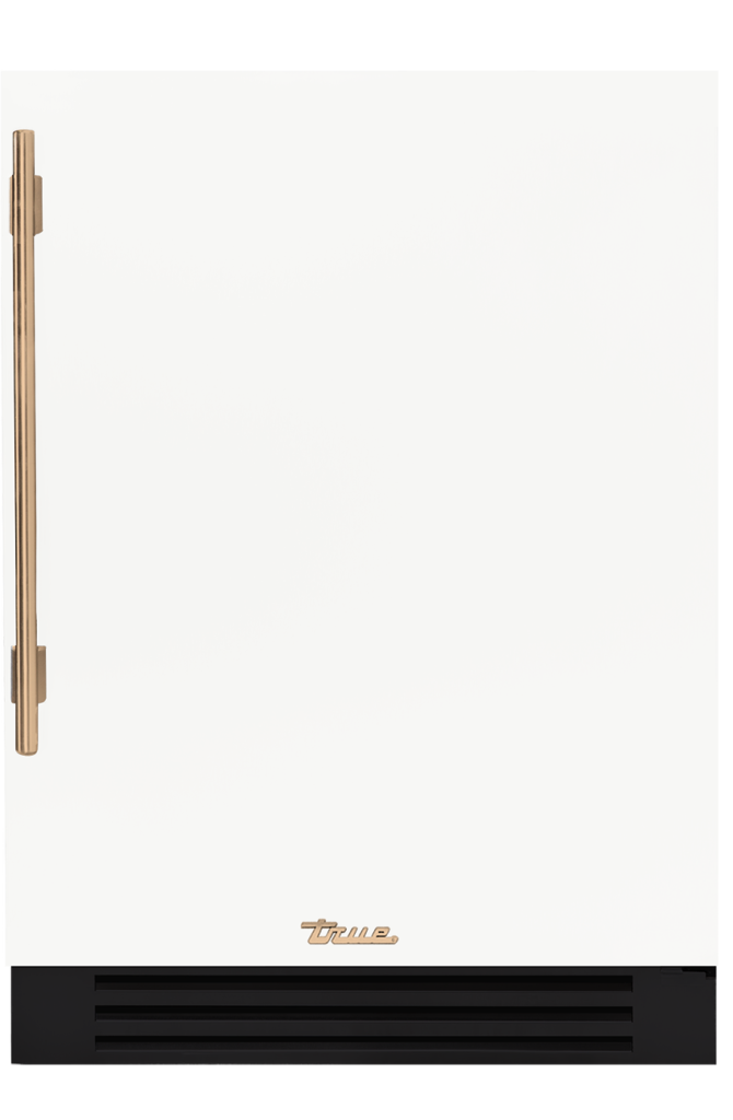 Undercounter Refrigerator, Right Hinged, Matte White, Gold Hardware TUR24ROPCDSK030H08