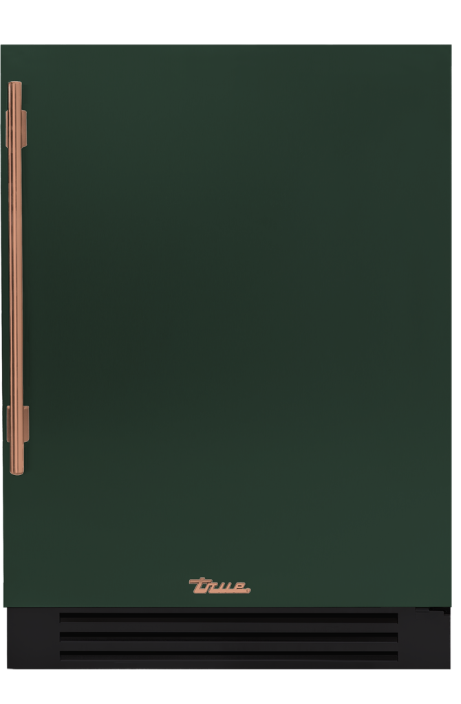 Undercounter Refrigerator, Right Hinged, Emerald, Copper Hardware TUR24ROPCDSK086H03