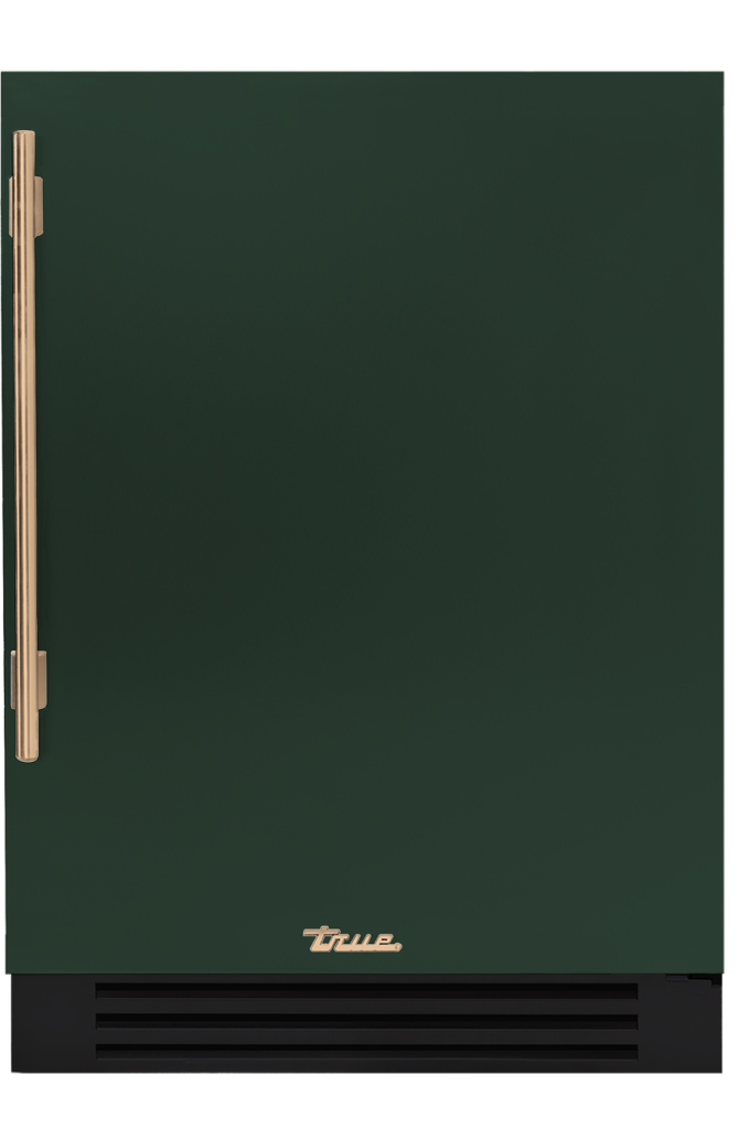 Undercounter Refrigerator, Right Hinged, Emerald, Gold Hardware TUR24ROPCDSK086H08