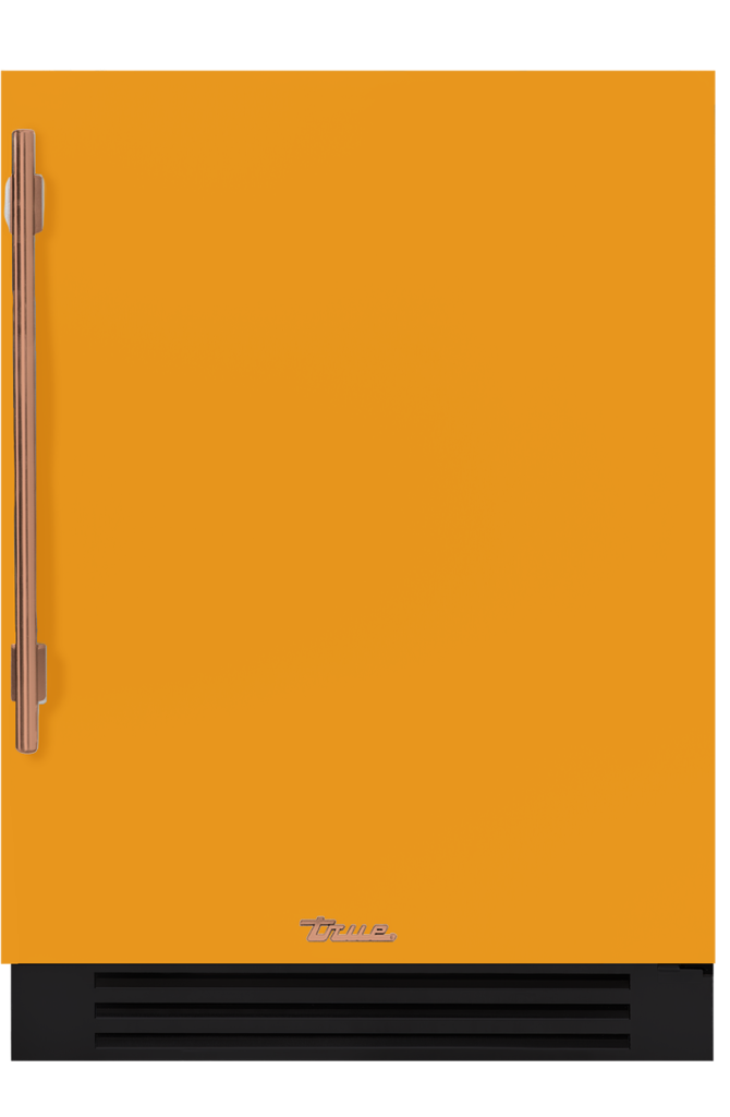 Undercounter Refrigerator, Right Hinged, Saffron, Copper Hardware TUR24ROPCDSK103H03