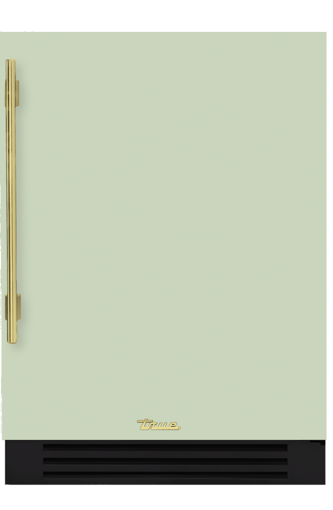 Undercounter Refrigerator, Right Hinged, Sage, Brass Hardware TUR24ROPCDSK129H01