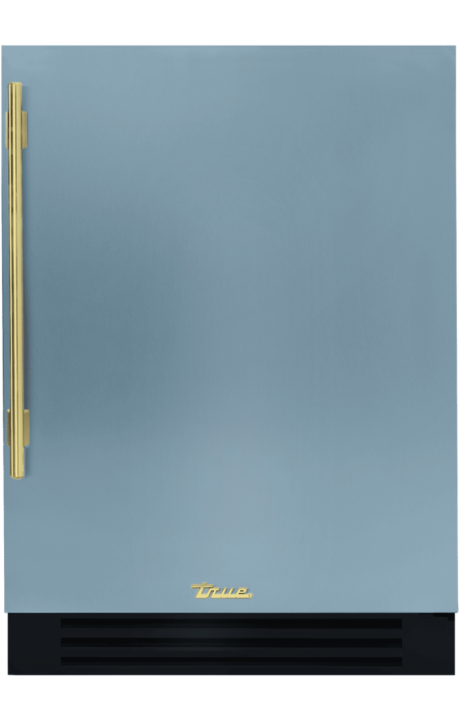 Undercounter Refrigerator, Right Hinged, Bluestone, Brass Hardware TUR24ROPCDSK152H01