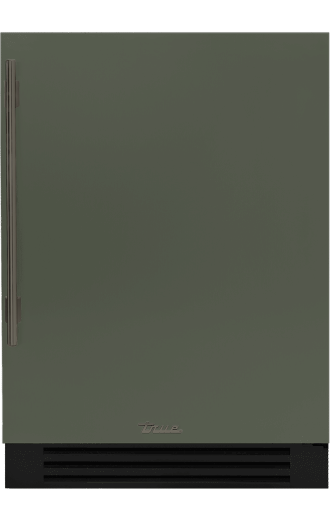 Undercounter Refrigerator, Right Hinged, Olive, Pewter Hardware TUR24ROPCDSK238H05