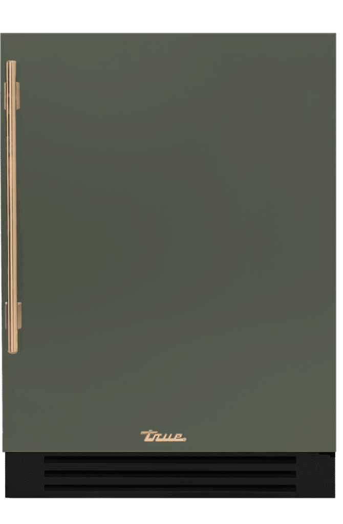 Undercounter Refrigerator, Right Hinged, Olive, Gold Hardware TUR24ROPCDSK238H08