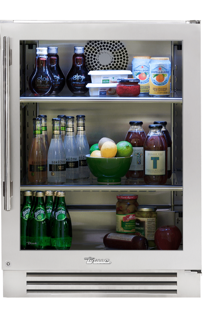 Undercounter Refrigerator, Right Hinged, Chrome Hardware TUR24RSGCH02