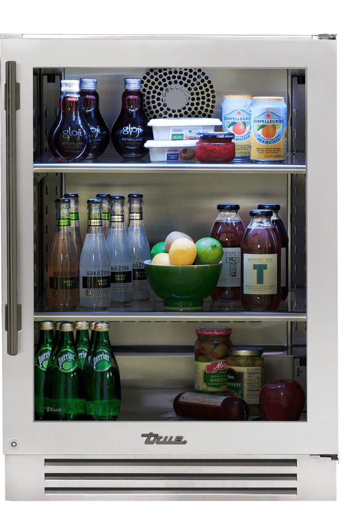 Undercounter Refrigerator, Right Hinged, Pewter Hardware TUR24RSGCH05