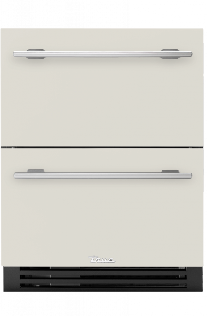 ADA Height Undercounter Refrigerator Drawer, Antique White, Chrome Hardware TURADA24DA050H02