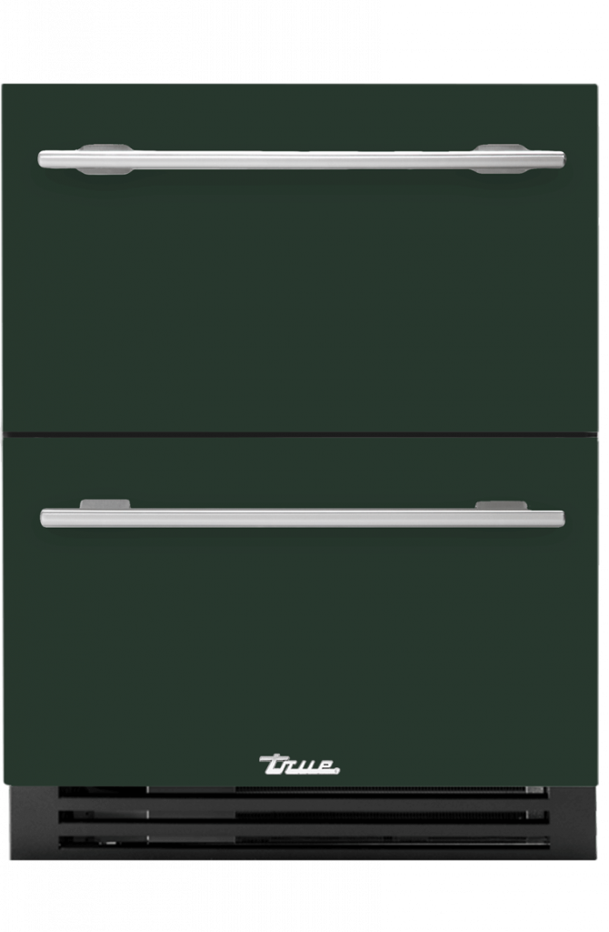 ADA Height Undercounter Refrigerator Drawer, Emerald, Copper Hardware TURADA24DA086H03