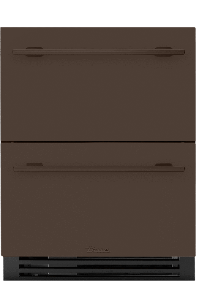 ADA Height Undercounter Refrigerator Drawer, Espresso, Copper Hardware TURADA24DA305H03