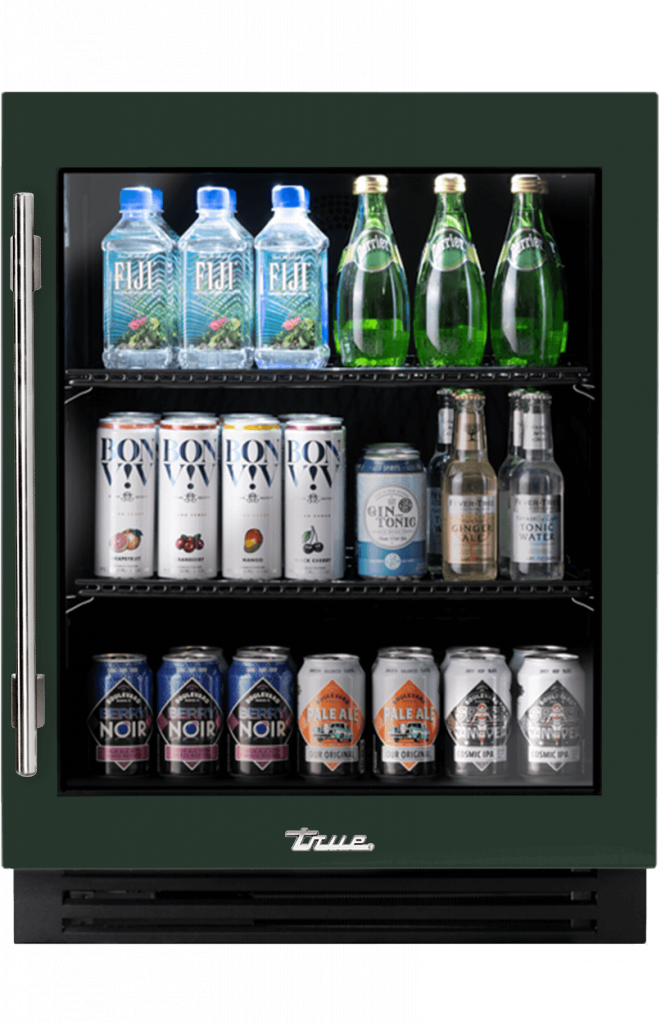 ADA Height Undercounter Refrigerator, Right Hinged, Emerald, Chrome Hardware TURADA24RGA086H02