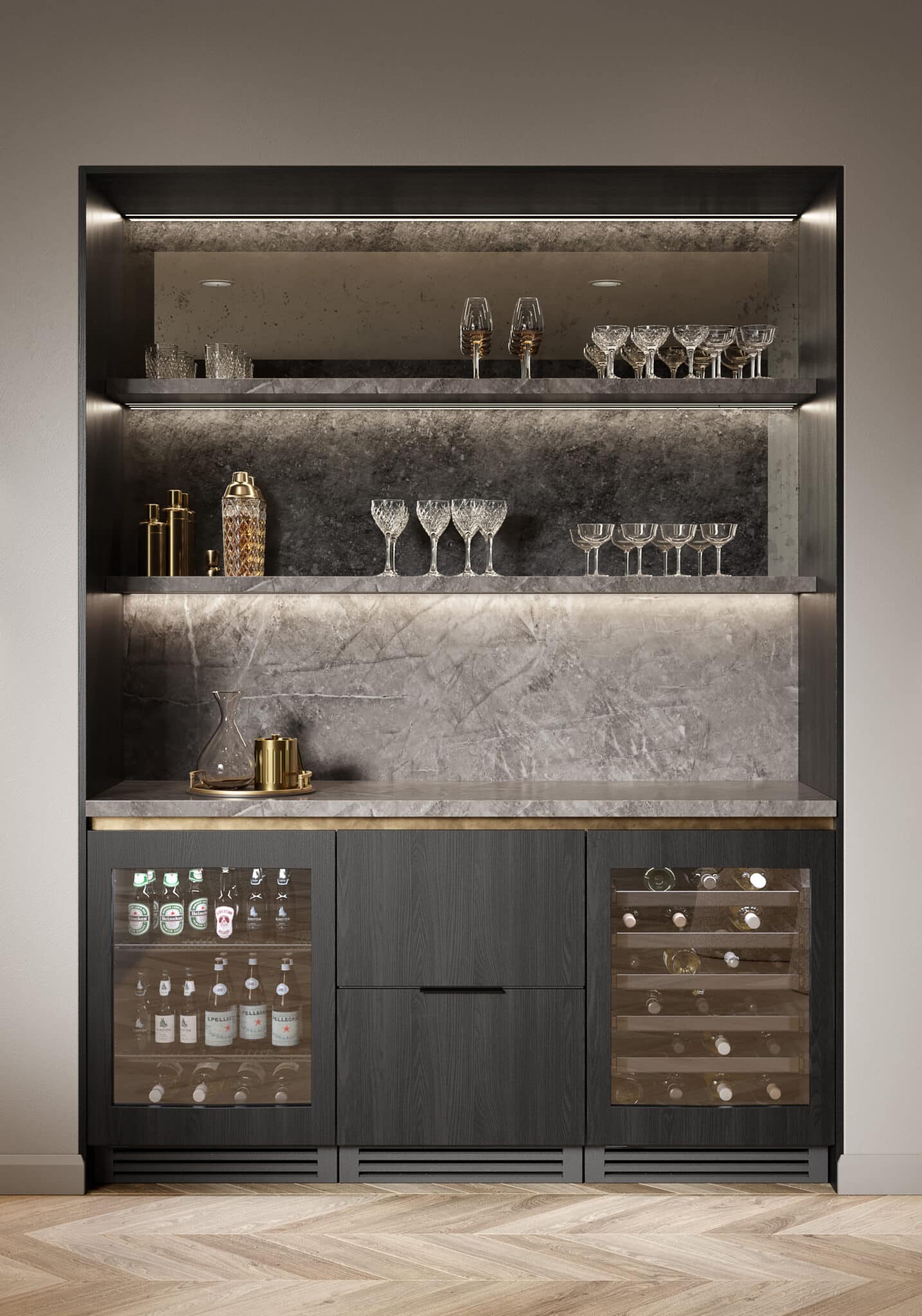 ADA Height Undercounter Refrigerator, Right Hinged TURADA24RGAO