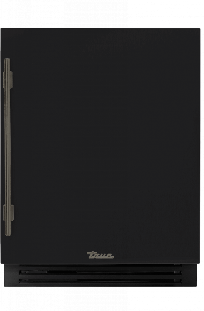 ADA Height Undercounter Refrigerator, Right Hinged, Matte Black, Pewter Hardware TURADA24RSA027H05