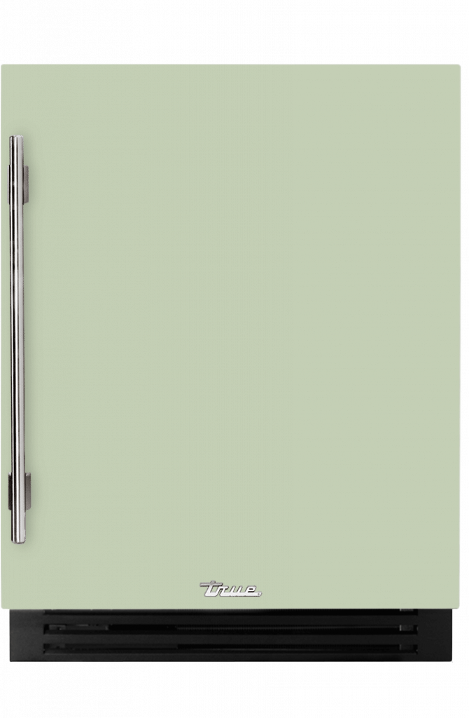 ADA Height Undercounter Refrigerator, Right Hinged, Sage, Chrome Hardware TURADA24RSA129H02