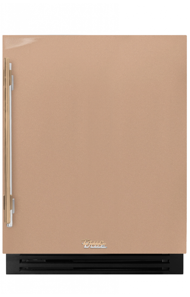 ADA Height Undercounter Refrigerator, Right Hinged, Champagne, Gold Hardware TURADA24RSA179H08