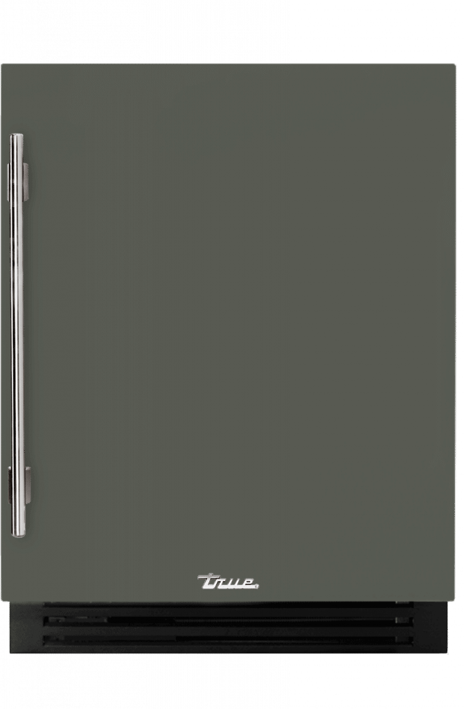 ADA Height Undercounter Refrigerator, Right Hinged, Olive, Chrome Hardware TURADA24RSA238H02