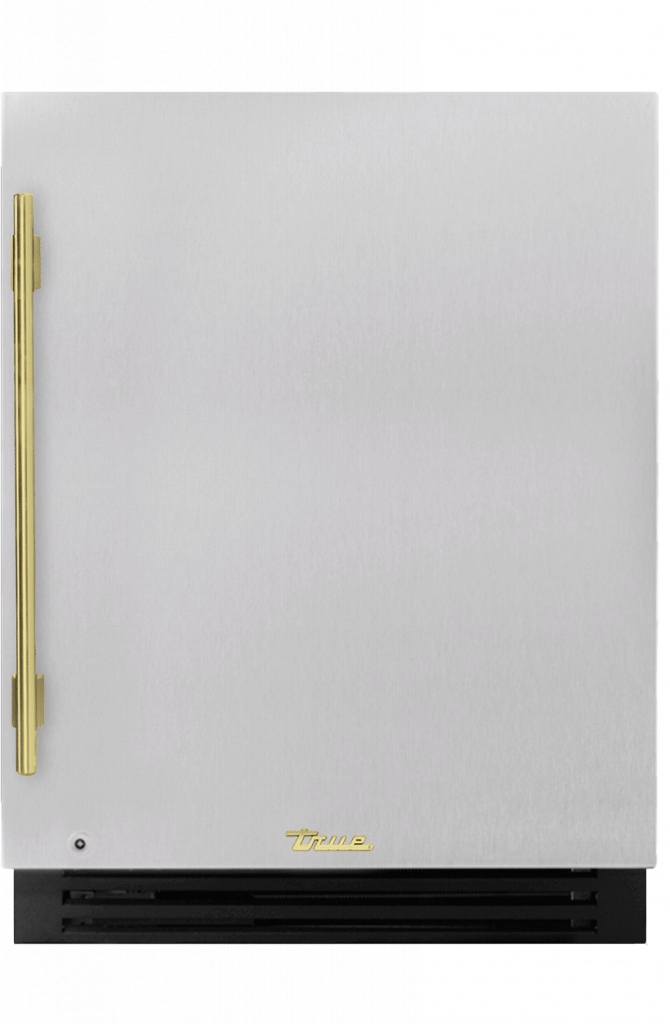 ADA Height Undercounter Refrigerator, Right Hinged, Color Match, Brass Hardware TURADA24RSAXXXH01