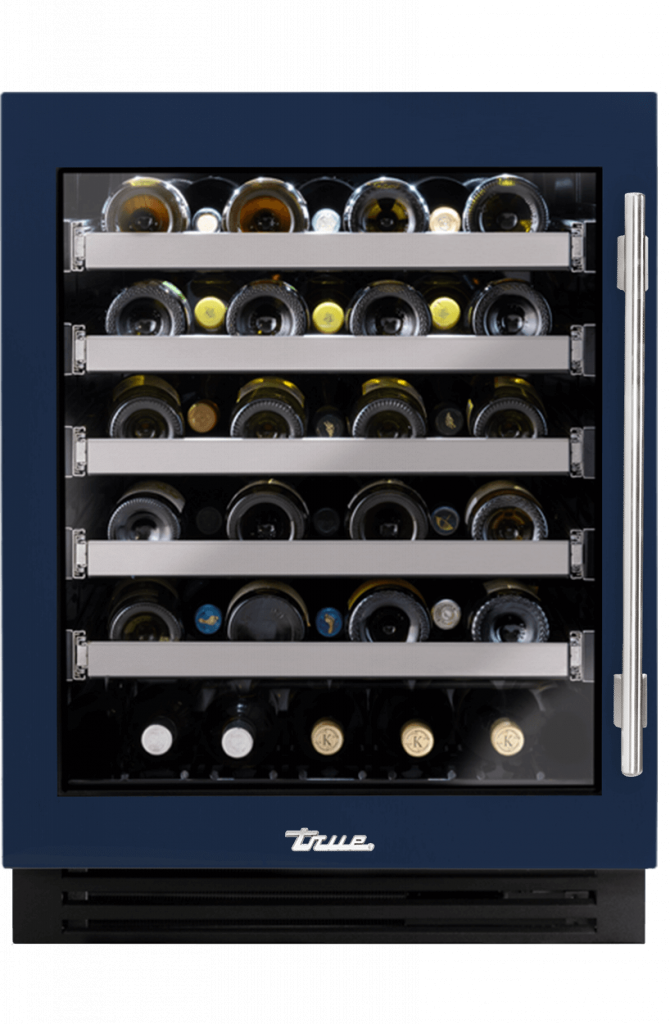 ADA Height Undercounter Wine Cabinet, Left Hinged, Cobalt TUWADA24LGA078H04