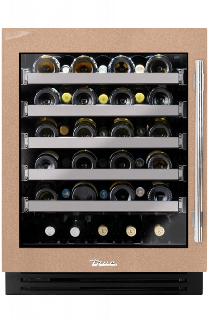 ADA Height Undercounter Wine Cabinet, Left Hinged, Champagne TUWADA24LGA179H04
