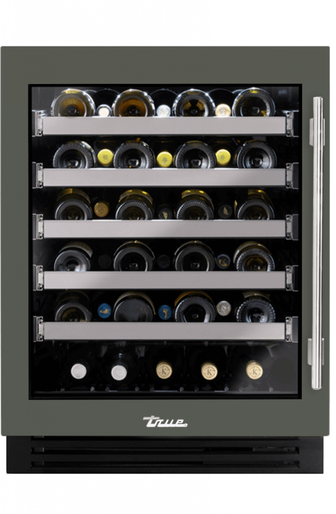 ADA Height Undercounter Wine Cabinet, Left Hinged, Olive TUWADA24LGA238H04