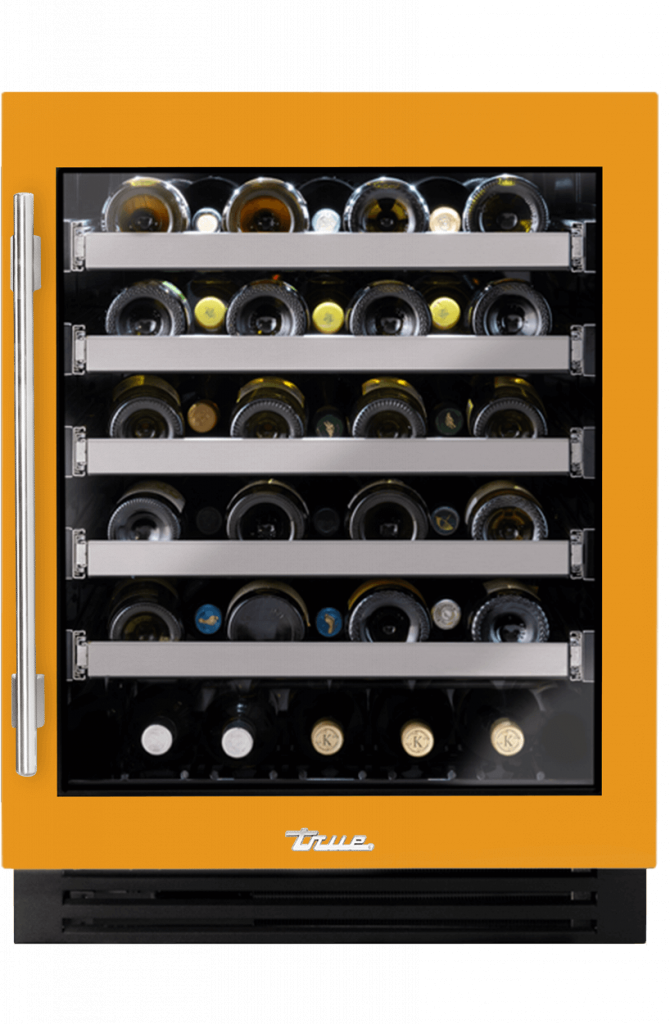 ADA Height Undercounter Wine Cabinet, Right Hinged, Saffron TUWADA24RGA103H04