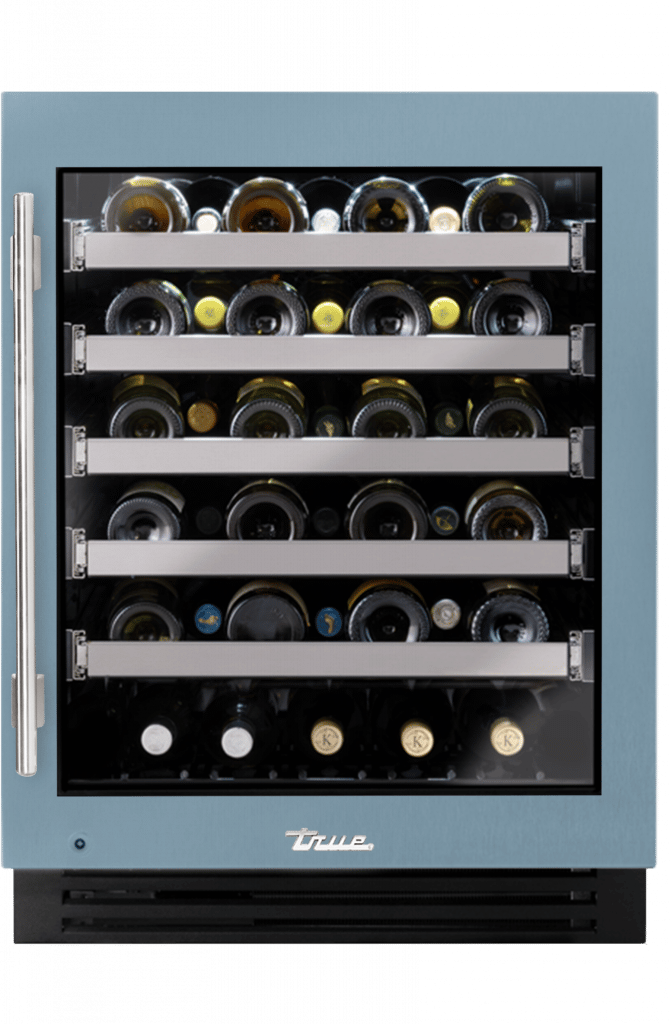 ADA Height Undercounter Wine Cabinet, Right Hinged, Bluestone TUWADA24RGA152H04